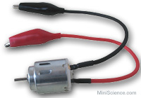 DC Motor with alligator clip connection wires